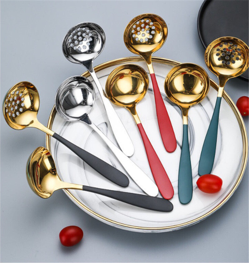 SSGP Premium Food Strainer Skimmer Spoon - Pink Gold