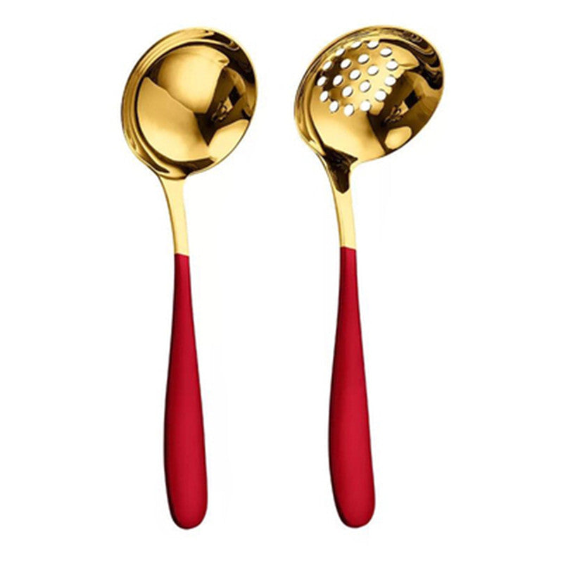 SSGP Premium Food Strainer Skimmer Spoon - Pink Gold