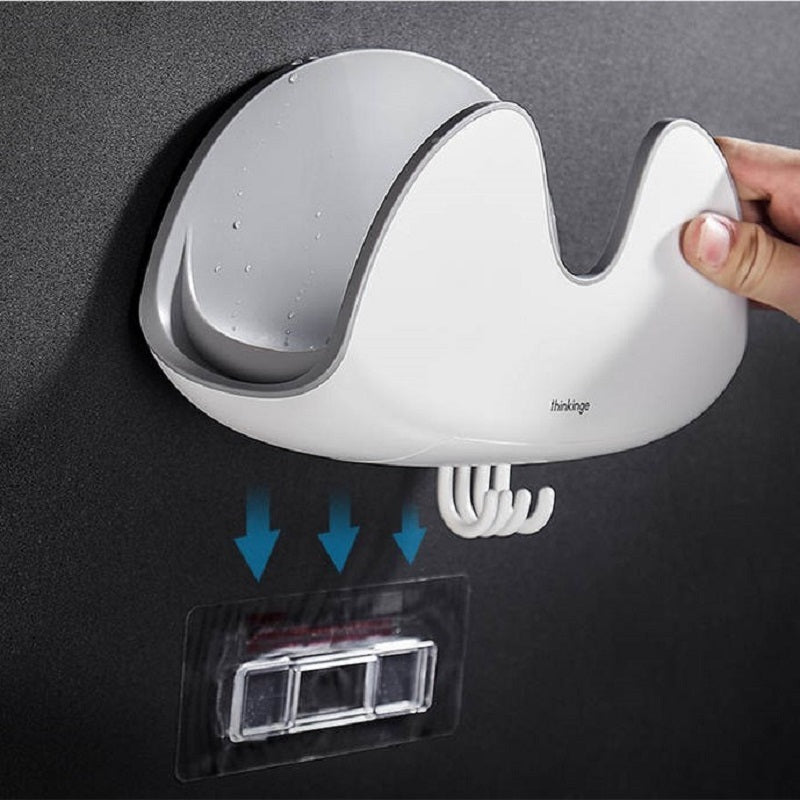 Thinkinge Pot Cover Frame Rack and Kitchen Utensil Rack with Hooks