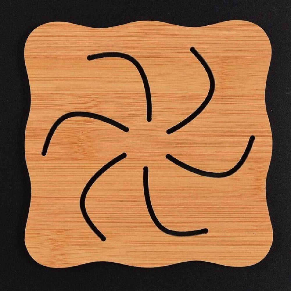 Yesjoy Kitchen Bamboo Anti Hot Heat Pads Resistant Mat 17cm W0083 - Assorted
