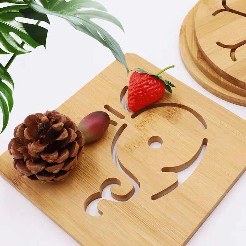 Yesjoy Kitchen Bamboo Anti Hot Heat Pads Resistant Mat 17cm W0083 - Assorted
