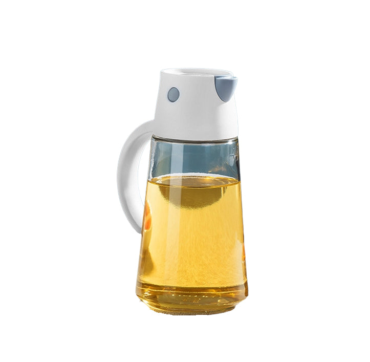 Robo Hoke Auto Lid Oil Bottle Seasoning Sauce Container 550ml - White