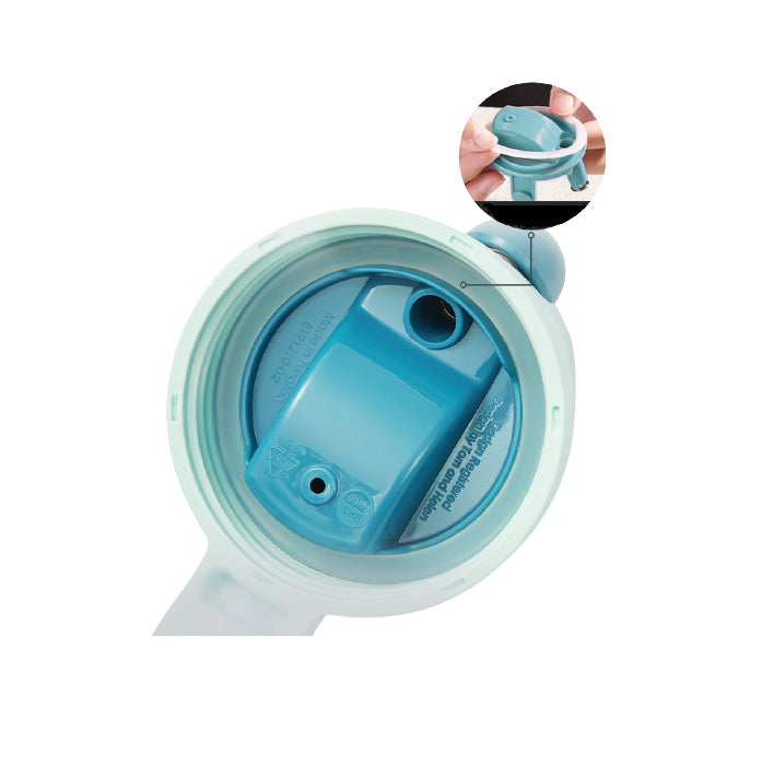 Robo Hoke Auto Lid Oil Bottle Seasoning Sauce Container 550ml - Blue