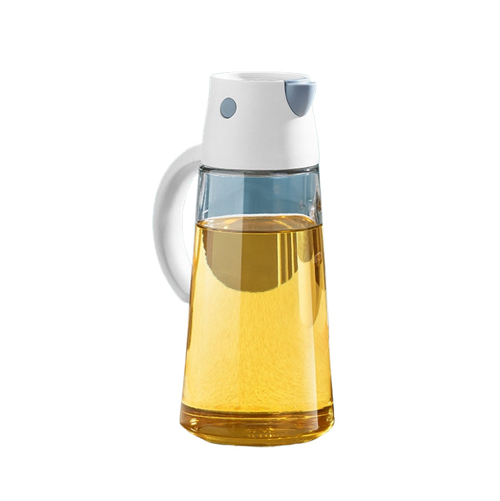 Robo Hoke Auto Lid Oil Bottle Seasoning Sauce Container 650ml - White