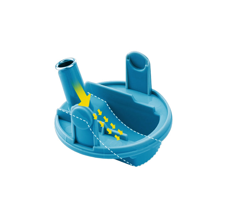 Robo Hoke Auto Lid Oil Bottle Seasoning Sauce Container 650ml- Blue