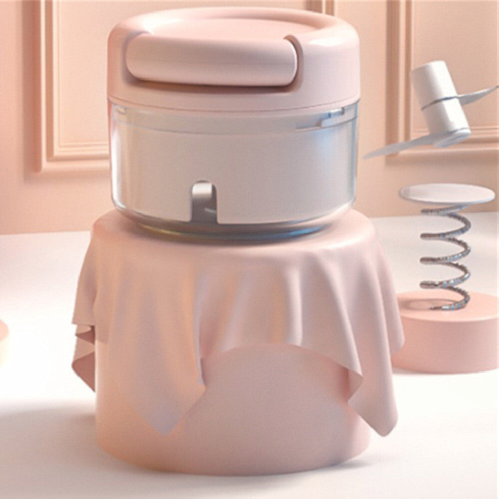 Robo Donut Manual Food Processor Garlic Mincer Vetetable Chopper Crusher - Pink