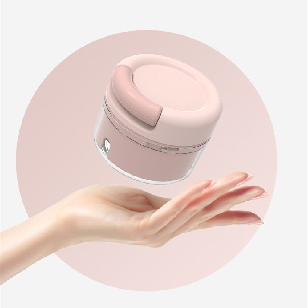 Robo Donut Manual Food Processor Garlic Mincer Vetetable Chopper Crusher - Pink