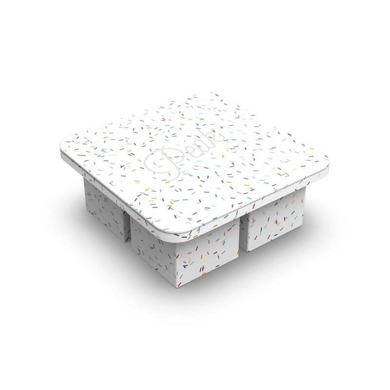 Peak Ice Cube Tray Extra Large Speckled - White