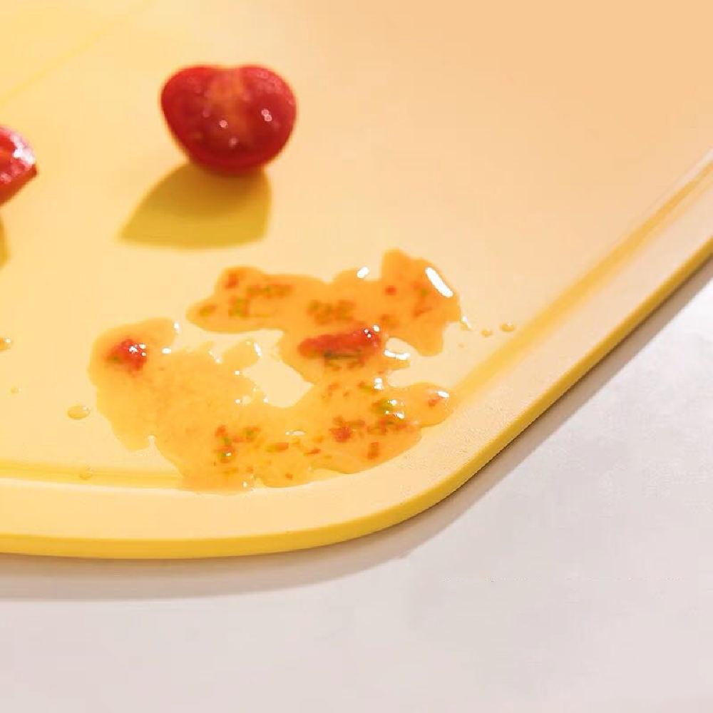 Robo Mozatte TPU Antibacterial Cutting Board BPA Free Knife Friendly- Yellow