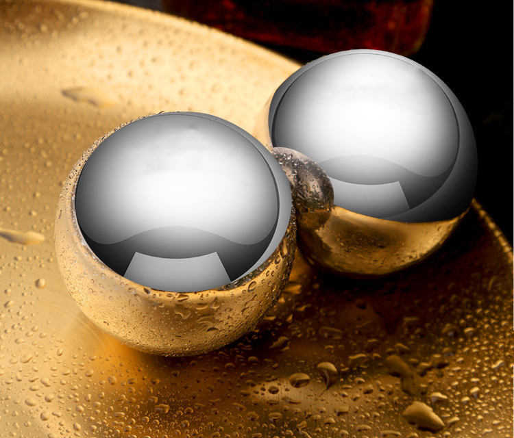 SSGP Classic Stainless Steel Sphere Ice Ball Set 2pc With Case