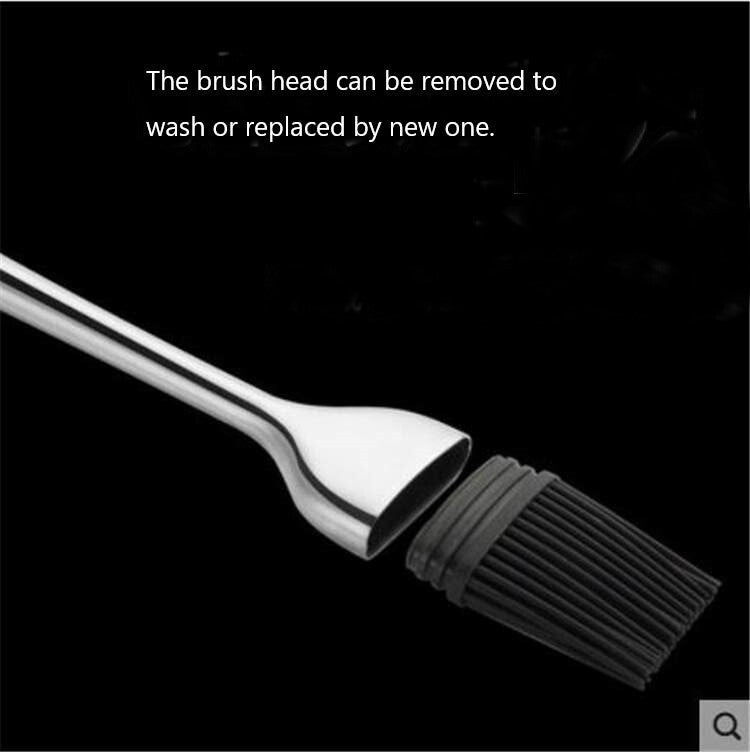 SSGP T Shape Silicon Baking BBQ Oil Brush With One Replacement Brush Head