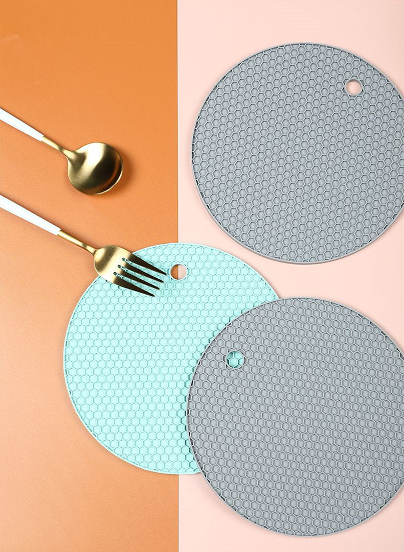 Yesjoy Duo 2-piece Silicone Heat Resistant Trivet Kitchen Mat WG486A