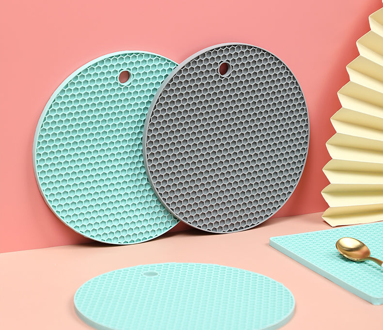 Yesjoy Duo 2-piece Silicone Heat Resistant Trivet Kitchen Mat WG486A