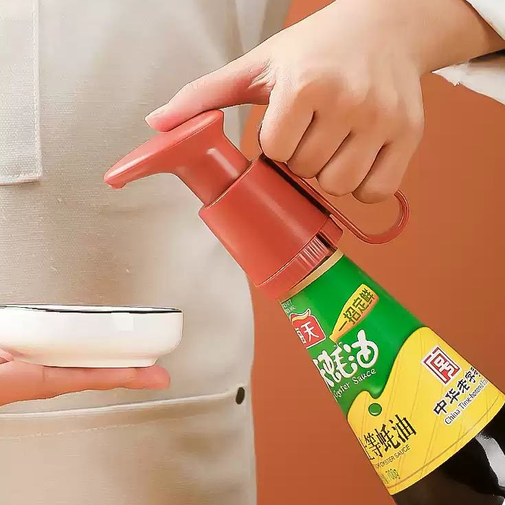 Robo Mario Oyster Sauce Squeezer Press Head Nozzle Red