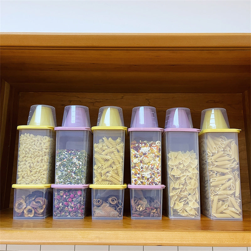 Robo Door Mini Food Grain Spice Storage Container 5pc Set - Yellow