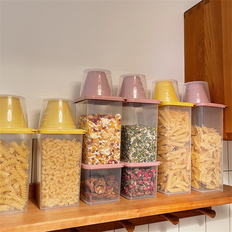 Robo Door Mini Food Grain Spice Storage Container 5pc Set - Yellow
