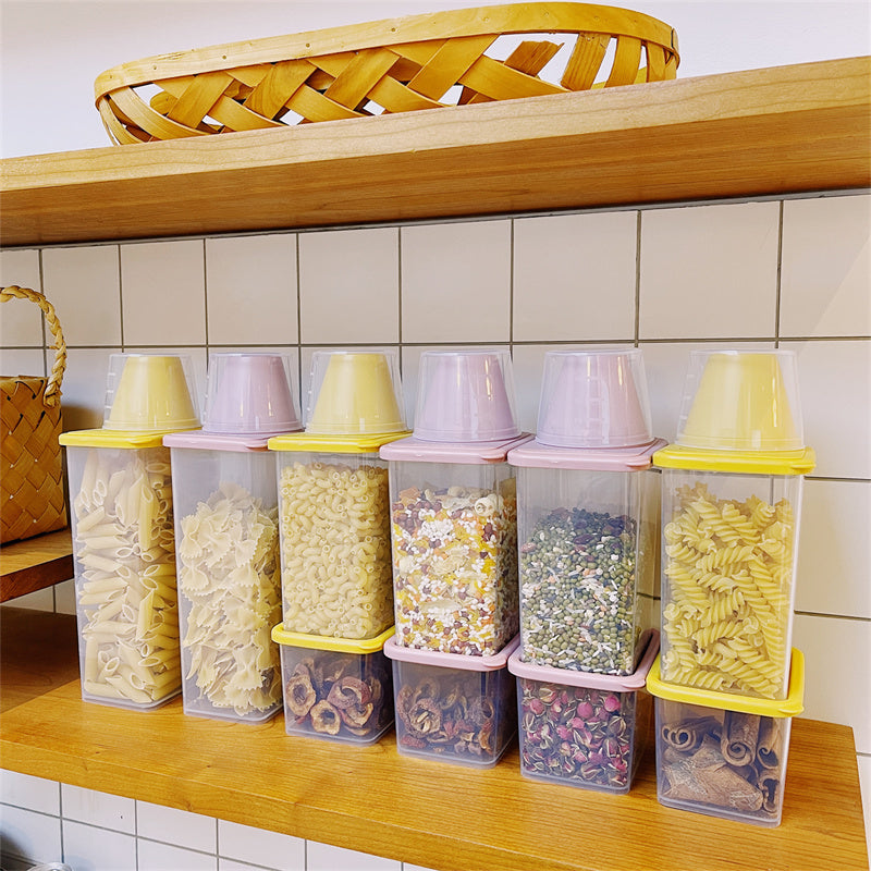 Robo Door Mini Food Grain Spice Storage Container 5pc Set - Yellow