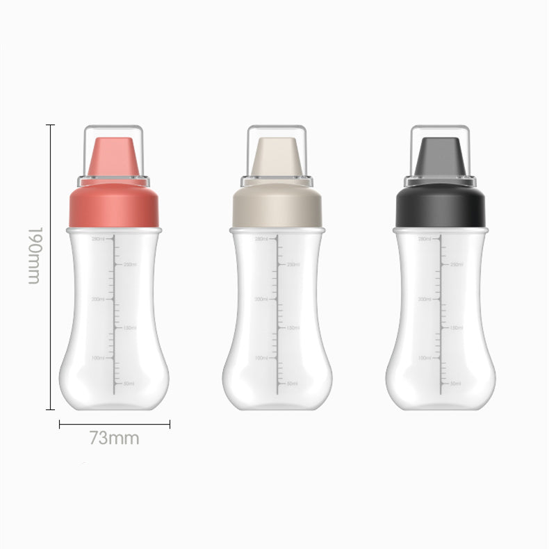 Robo Semon Squeeze Sauce Bottle Ketchup Spice Storage Container 350ml-Red