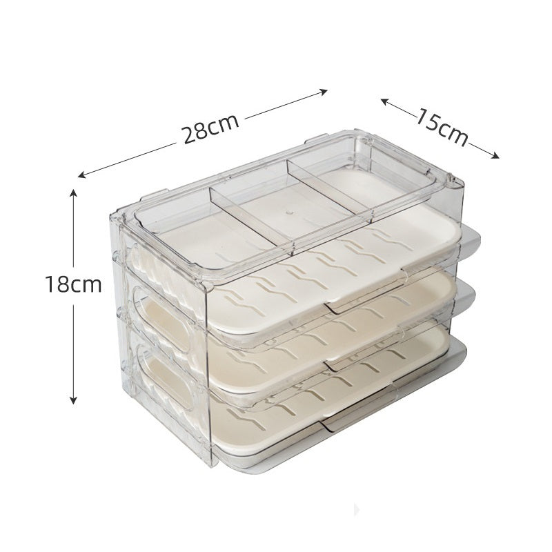 Multi-Function Foldable Transparent 3 Layer Side Dish Plate Tray - HHS-6565-3