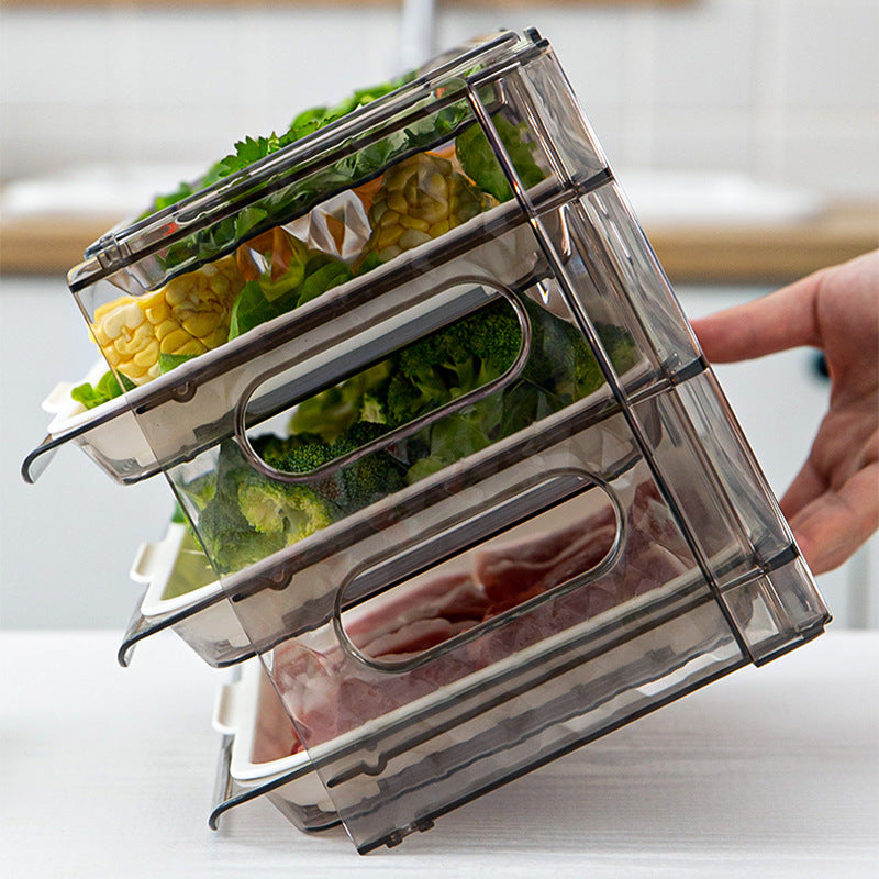 Multi-Function Foldable Transparent 3 Layer Side Dish Plate Tray - HHS-6565-3