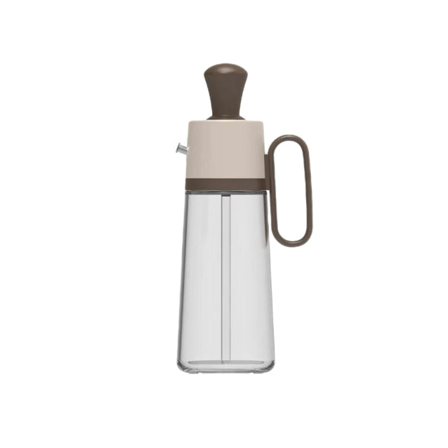 Robo Pease Sauce Bottle Oil Container Spice Jar with Brush 550ml-Brown