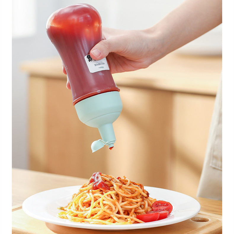 Robo Pogson Squeeze Sauce Bottle Seasoning Jar 350ml-Pink