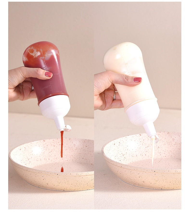 Robo Pogson Squeeze Sauce Bottle Seasoning Jar 350ml-Pink