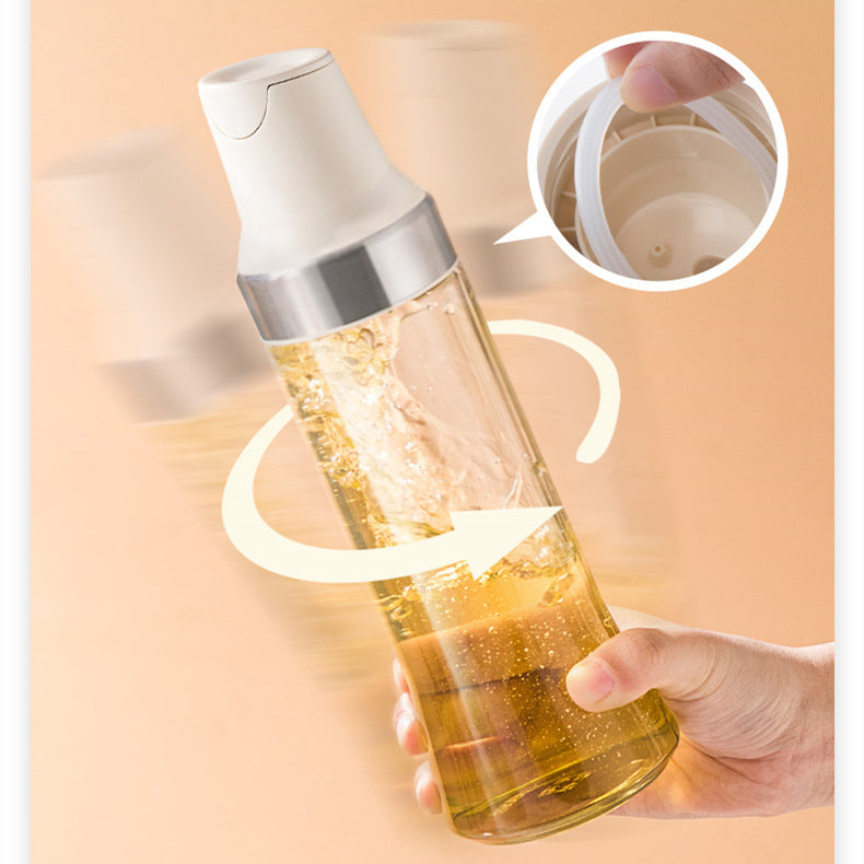 Robo Carl Auto Lid Oil Bottle Seasoning Sauce Container 500ml-White