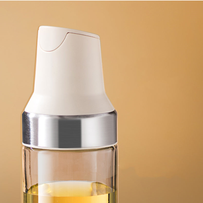 Robo Carl Auto Lid Oil Bottle Seasoning Sauce Container 500ml-White