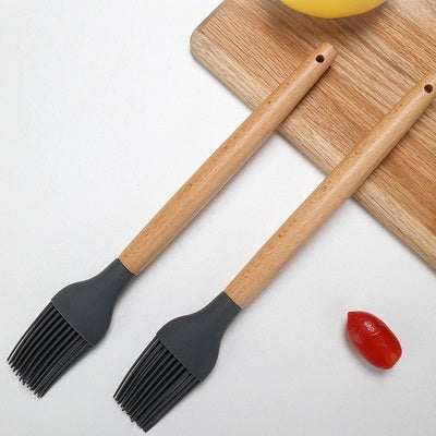 RongXian ZJ-XY009 Silicone Basting Brush Wooden Handle