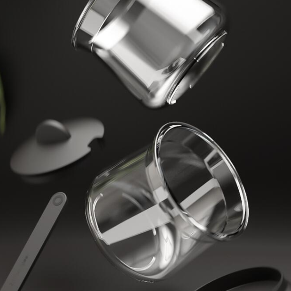 Robo Sunrise Spice Jar Spice Containers Set - Black