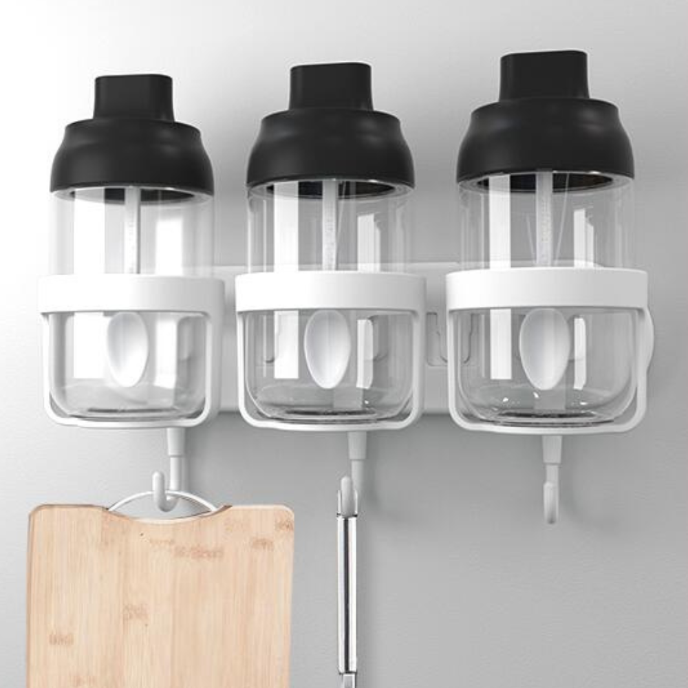 Robo Bossi Spice Wall Rack - White  With Wall Mouting
