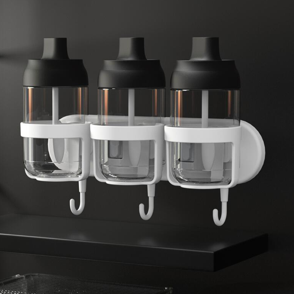 Robo Bossi Spice Wall Rack - White  With Wall Mouting