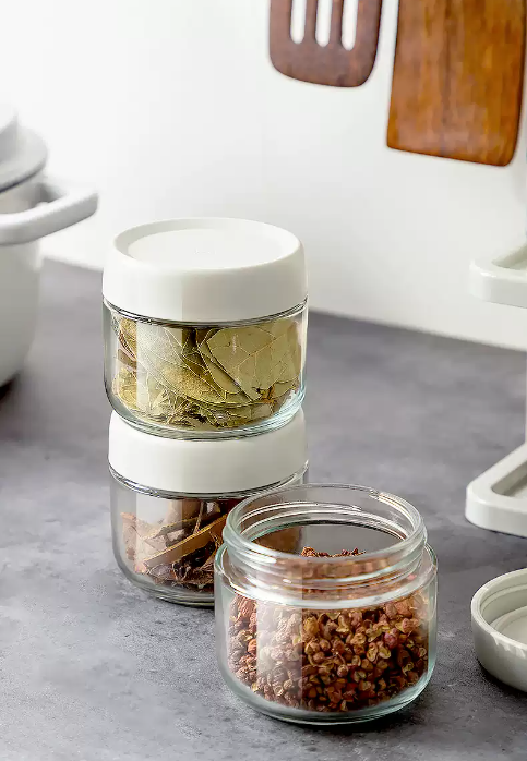 Robo M-Ling Large Capacity 10kg A11 Spice Jug & Oil Bottle 10pc Set - White Kitchen Supplies Condiment Bottle