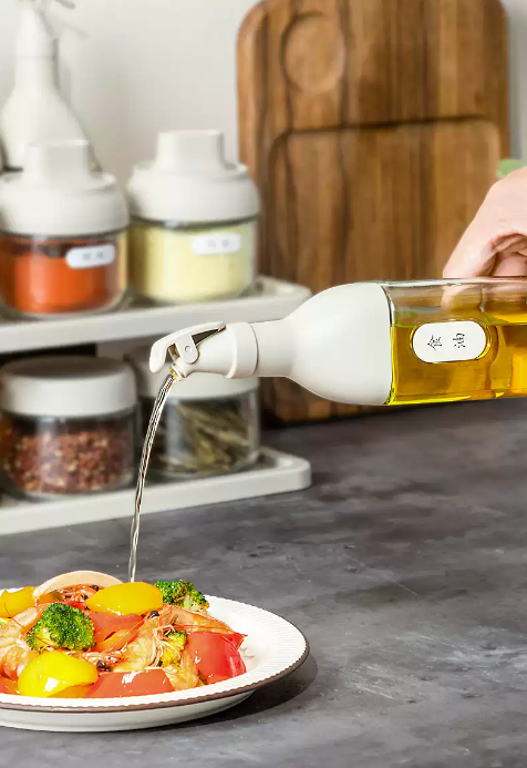 Robo M-Ling Large Capacity 10kg A11 Spice Jug & Oil Bottle 10pc Set - White Kitchen Supplies Condiment Bottle