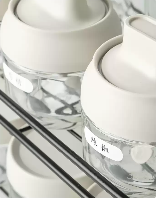 Robo M-Ling Large Capacity 10kg A11 Spice Jug & Oil Bottle 10pc Set - White Kitchen Supplies Condiment Bottle