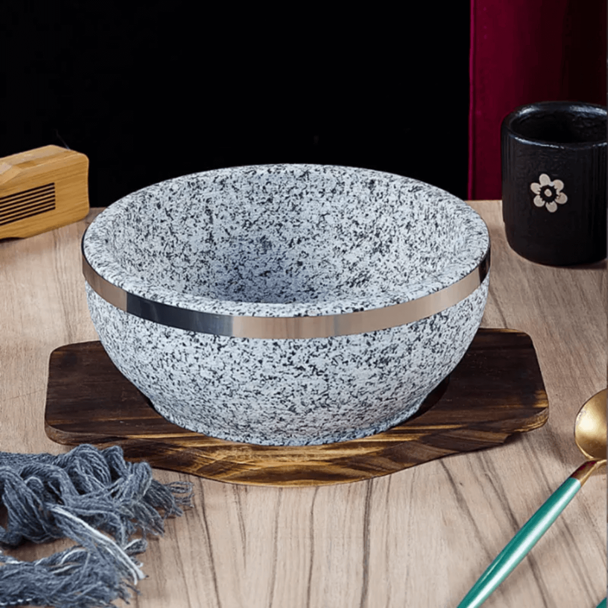 Korean Natural Stone Bowl Bibimbap 14cm