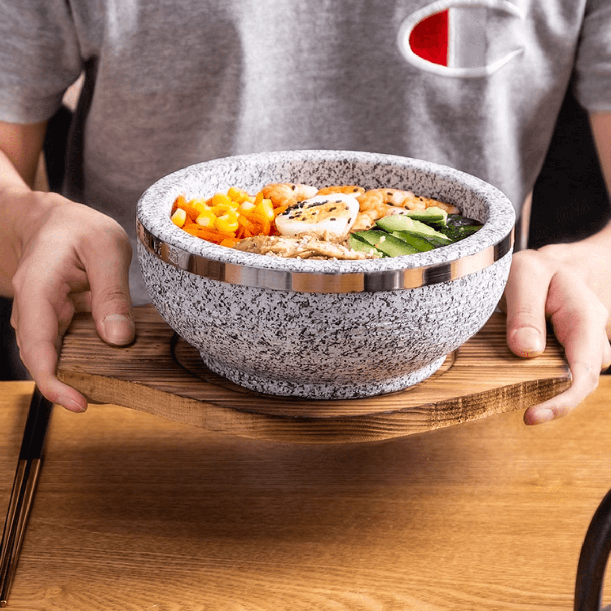 Korean Natural Stone Bowl Bibimbap 16cm