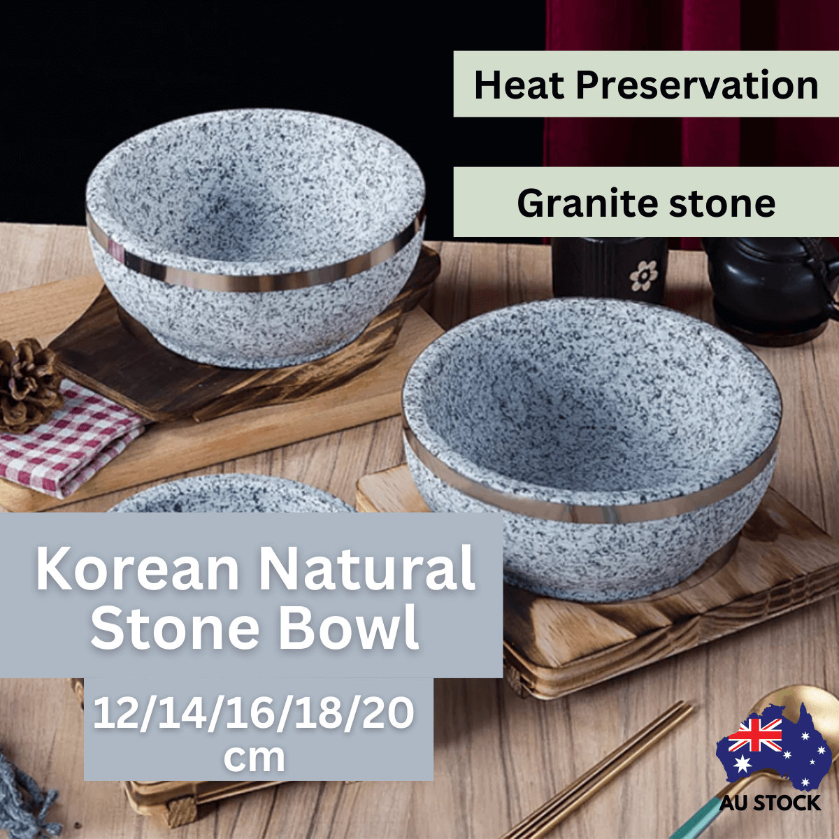 Korean Natural Stone Bowl Bibimbap 16cm