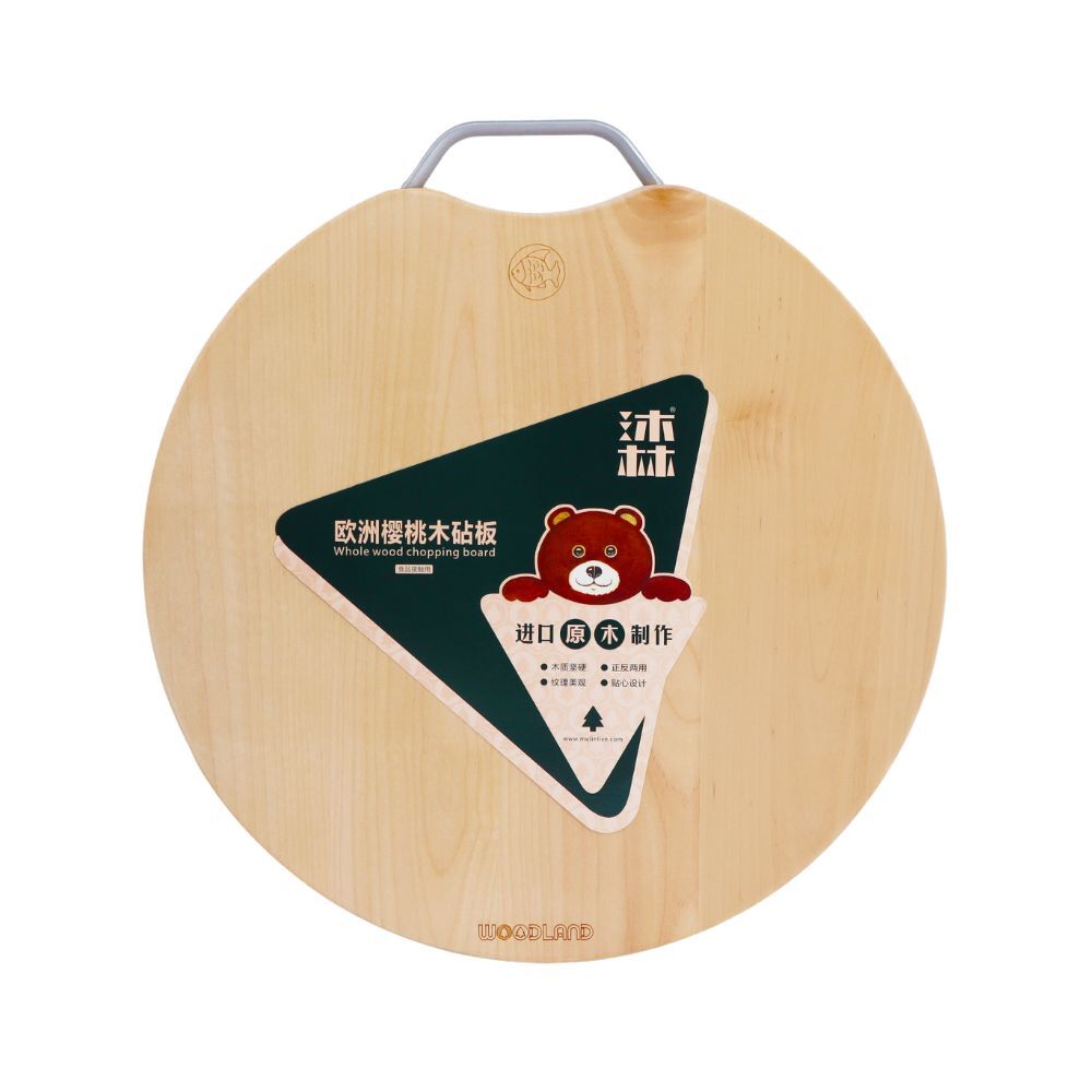 WoodLand European Cherry Wood Chopping Board 36*36*2.5cm BD0001