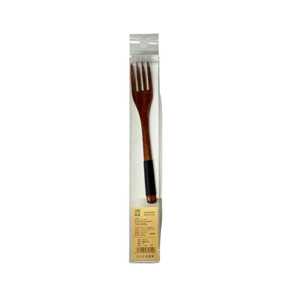 WoodLand Twisted Thread Wood Dining Fork 17.6*2.6cm SE0089