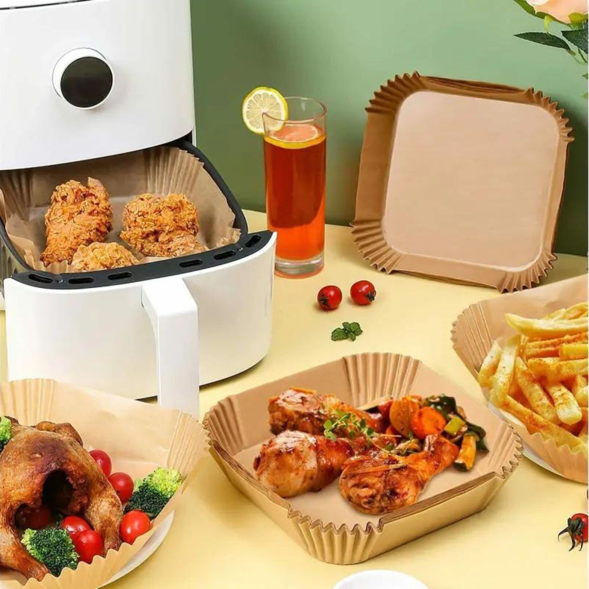 Fresh Life Air Fryer Paper Liners 50pcs 16cm*4.5cm