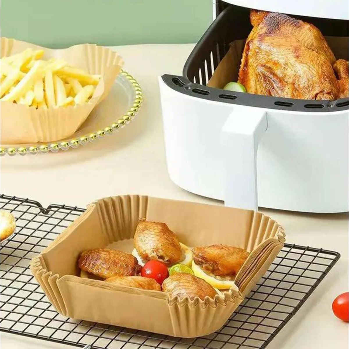 Fresh Life Air Fryer Paper Liners 50pcs 16cm*4.5cm