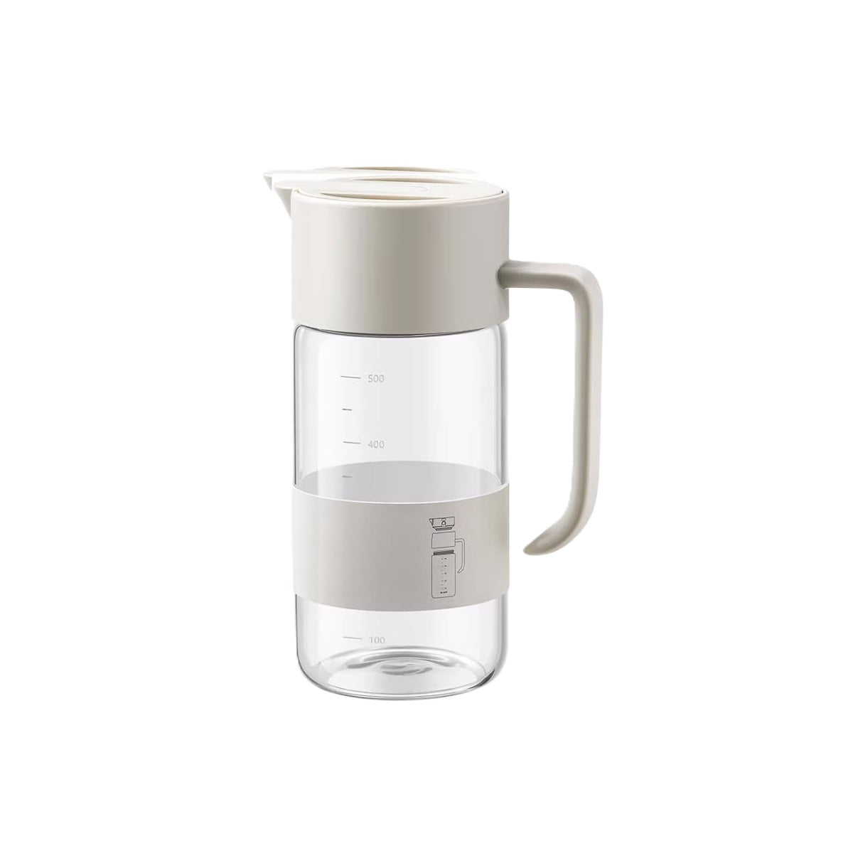 Thinkinge Easy-Open Auto Lid Oil Bottle 550ml - White