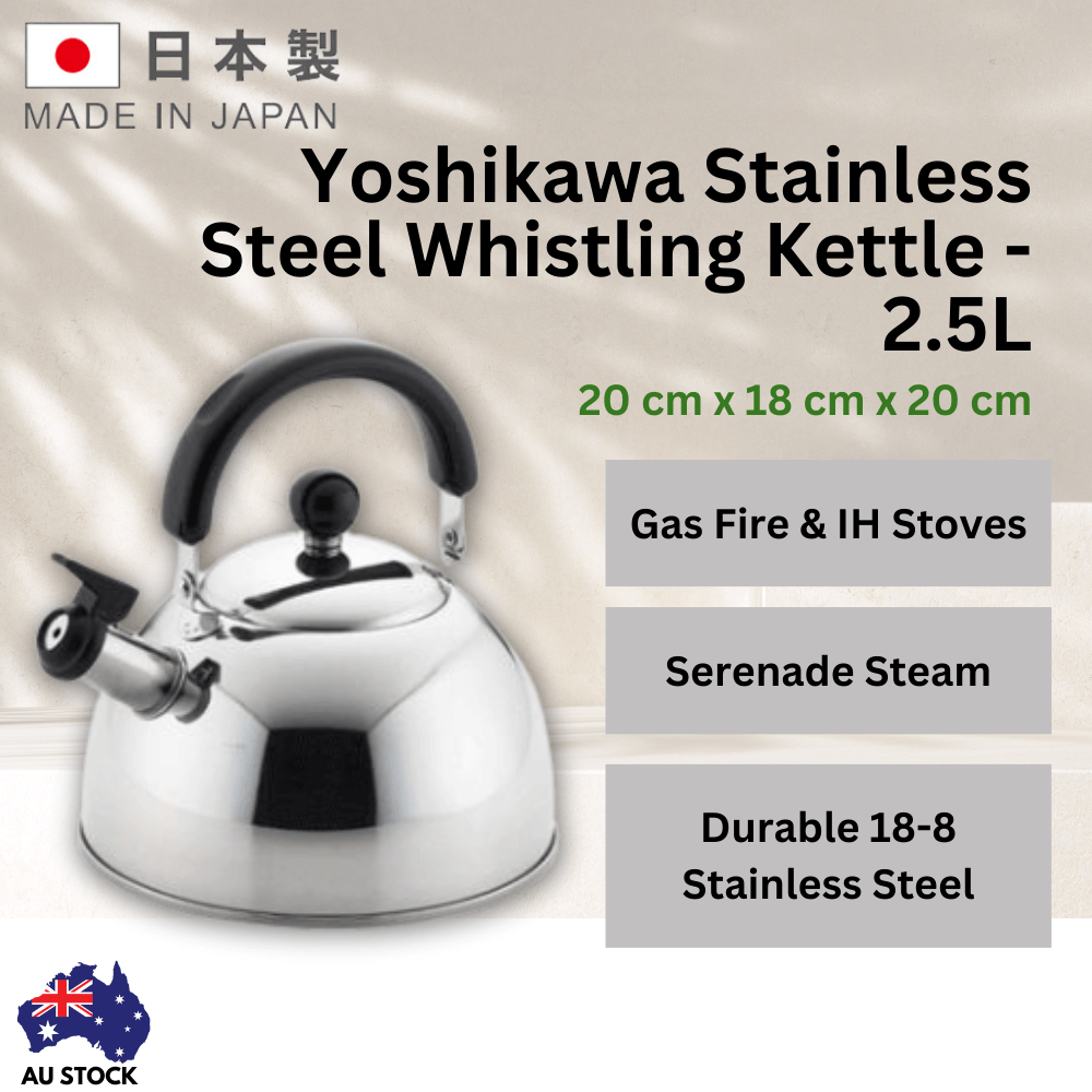 Yoshikawa Stainless Steel Whistling Kettle - 2.5L
