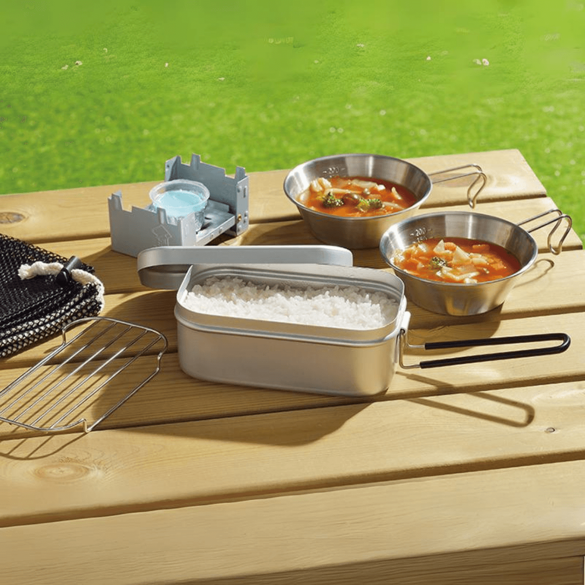 Tamahashi Catch Field Outdoor Camping 5P Set - Silver