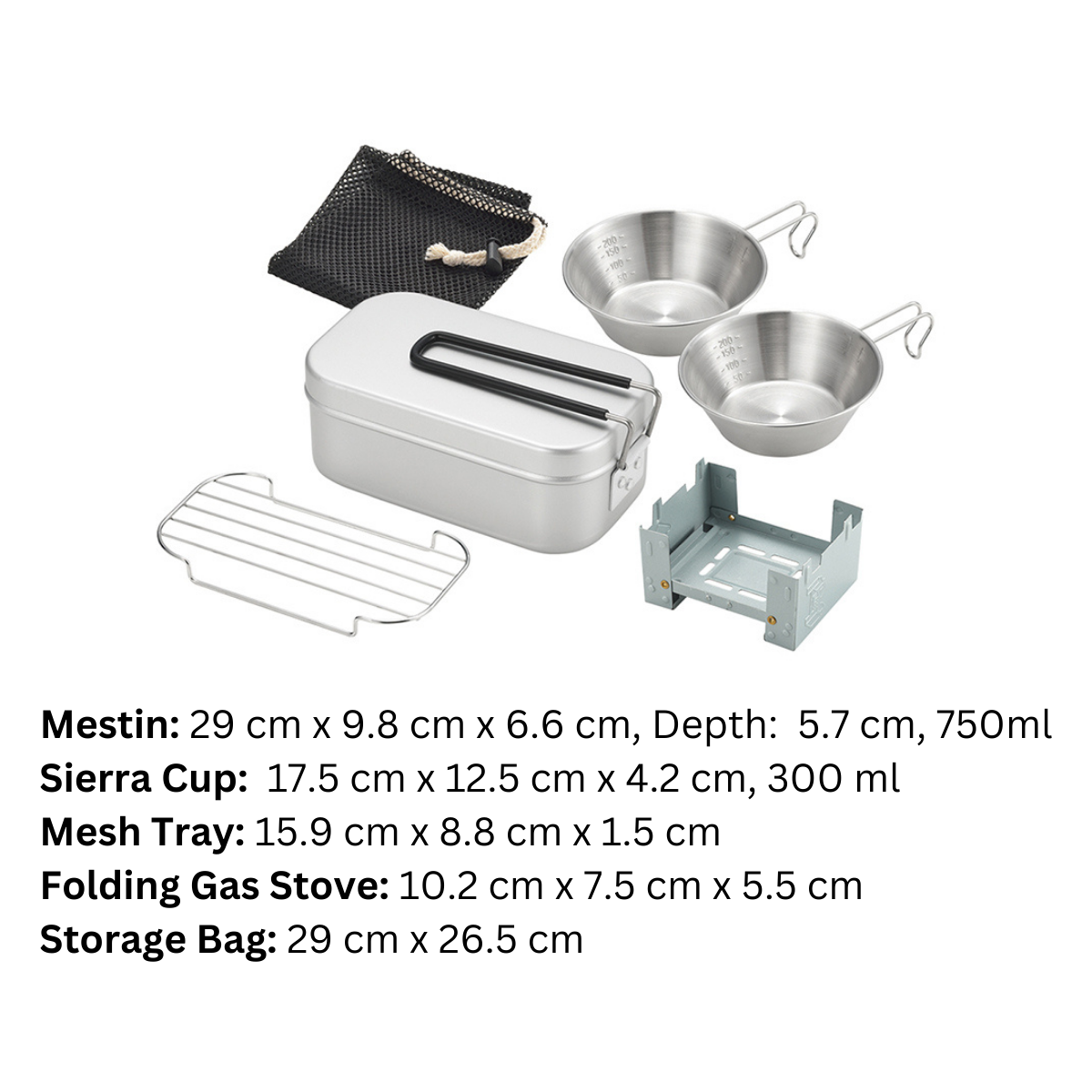 Tamahashi Catch Field Outdoor Camping 5P Set - Silver