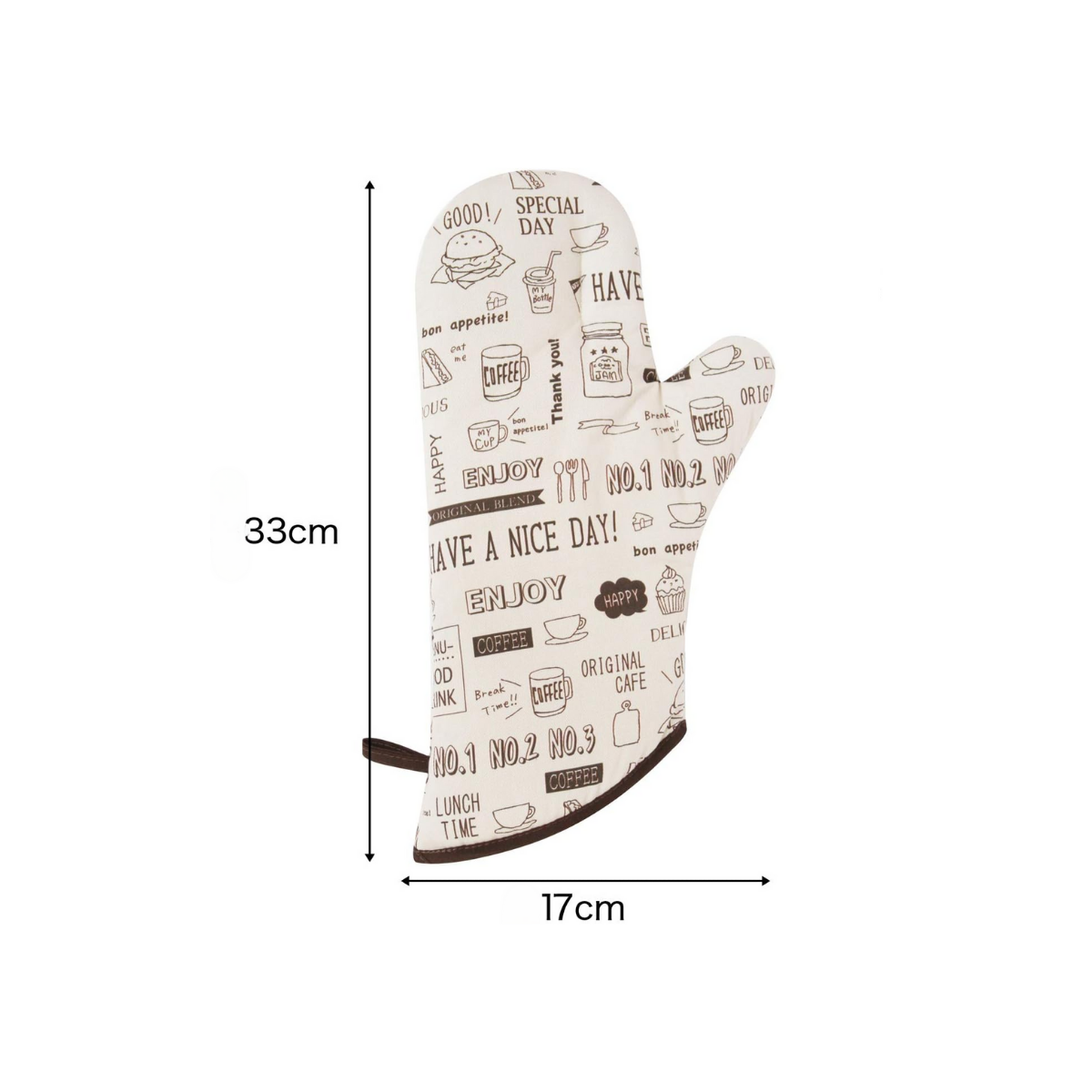 Sanbelm Japanese Oven Glove Gauntlet Brown