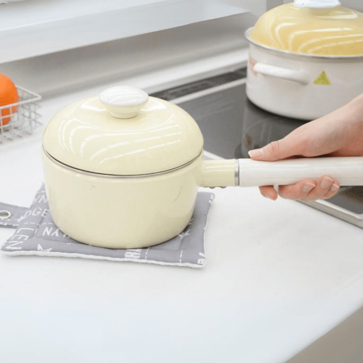 Sanbelm Kitchen Pot Holder Table Wiper Grey