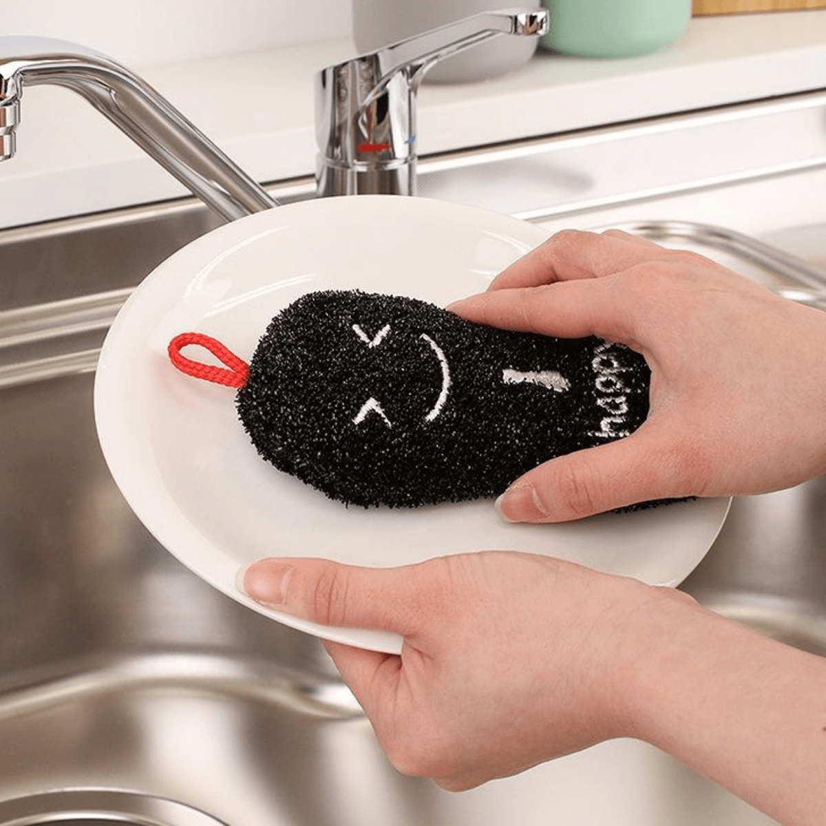 Sanbelm Nicott Happy Cleaning Sponge - Black